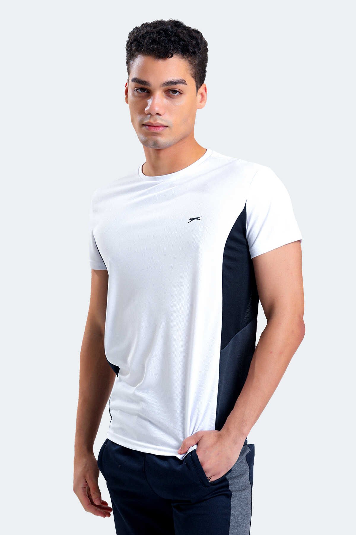 Slazenger - Slazenger RYAN Erkek Kısa Kollu T-Shirt Beyaz / Siyah