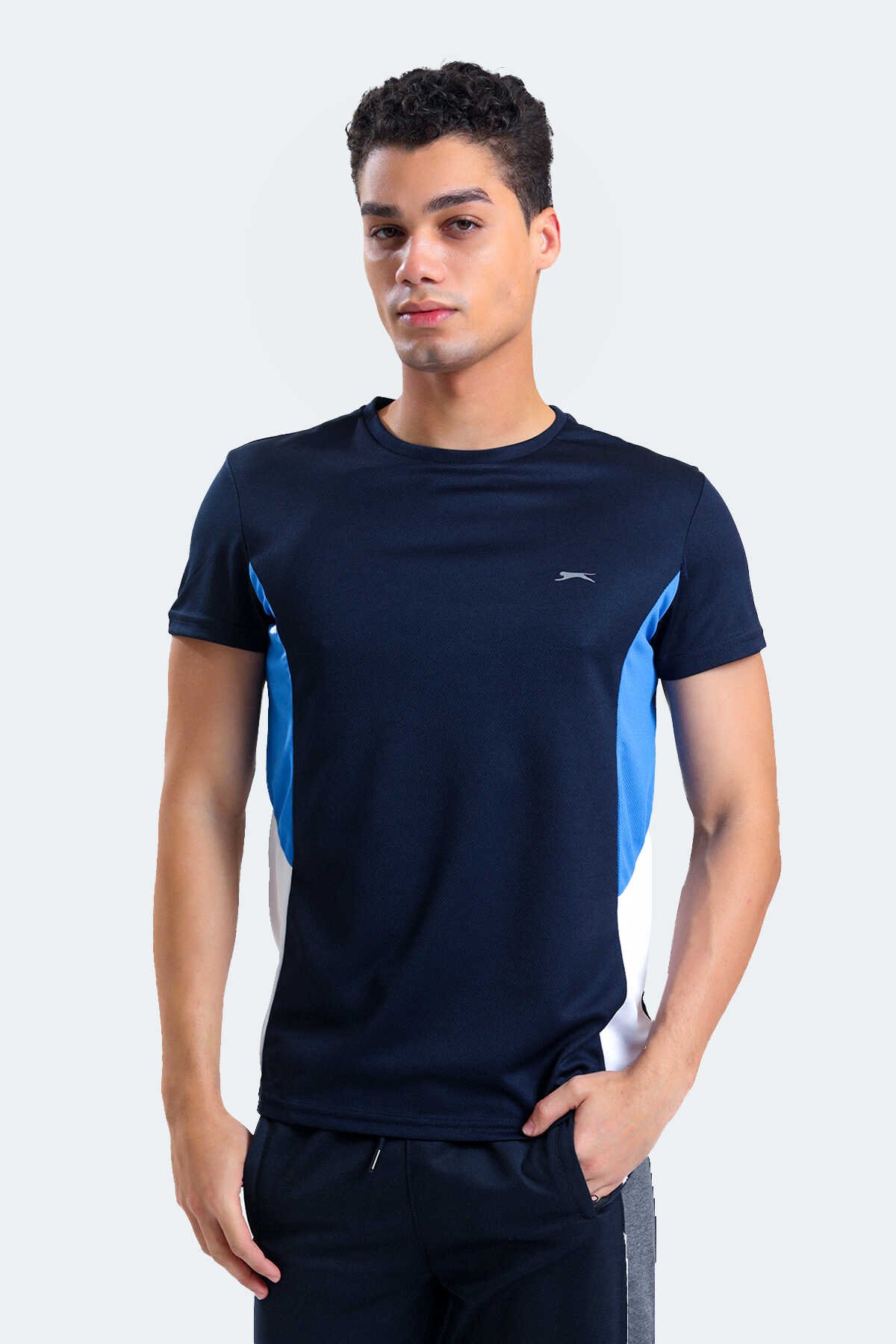 Slazenger - RYAN Erkek Kısa Kol T-Shirt Lacivert / Mavi