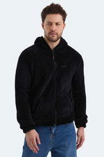 Slazenger - Slazenger SABAS I Erkek Fermuarlı Kapüşonlu Cepli Siyah Polar Slazenger - Slazenger SABAS I Erkek Fermuarlı Kapüşonlu Cepli Siyah Polar