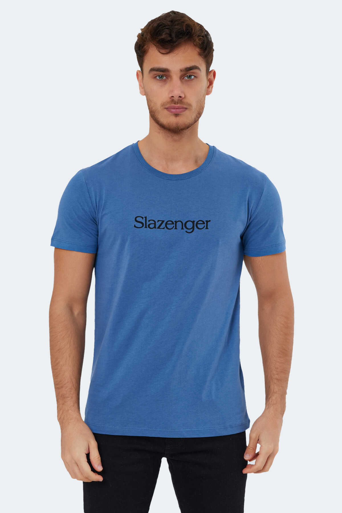 Slazenger - Slazenger SABE I Erkek Tişört Indigo