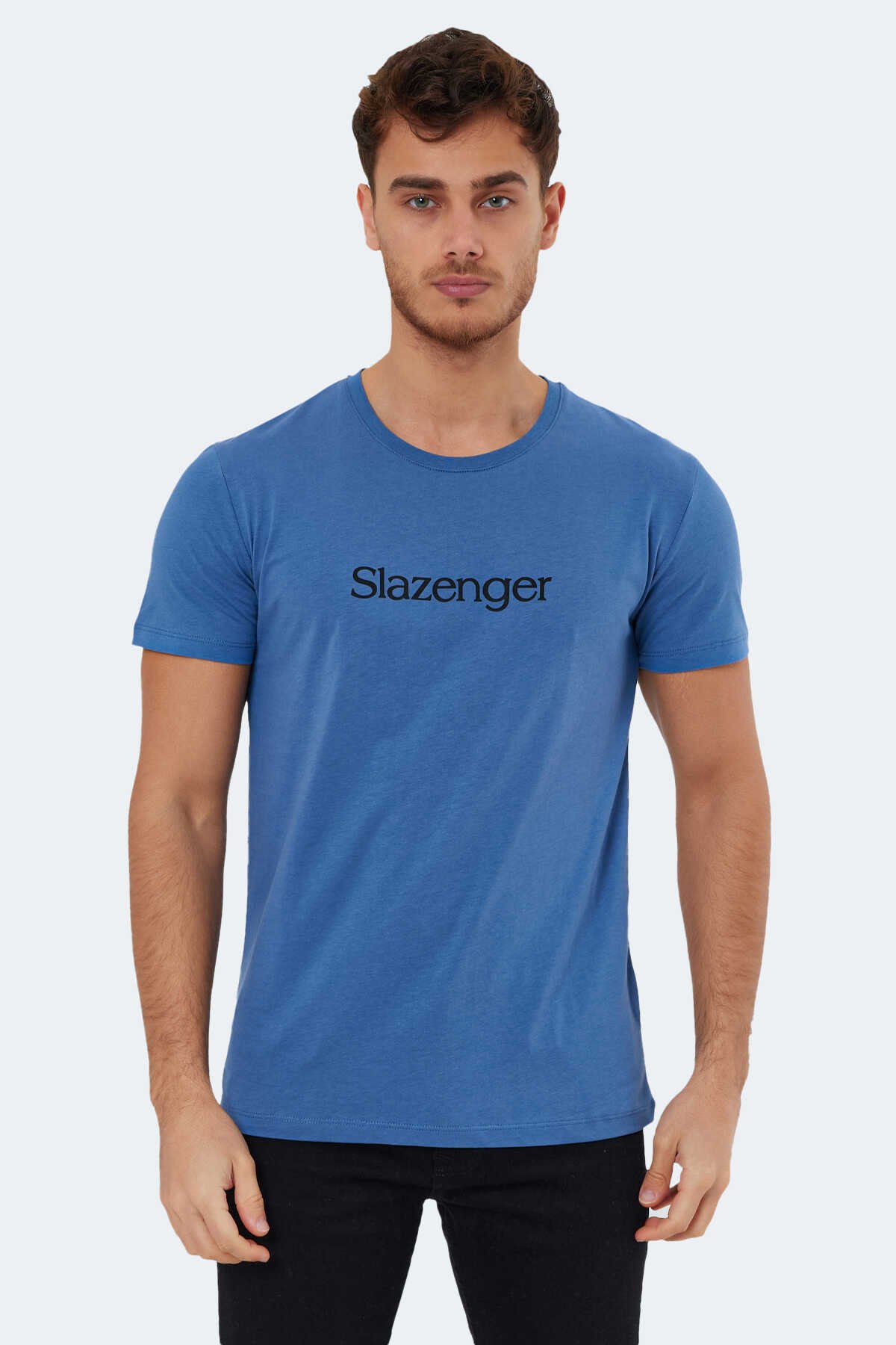 Slazenger - Slazenger SABE I Erkek T-Shirt Indigo
