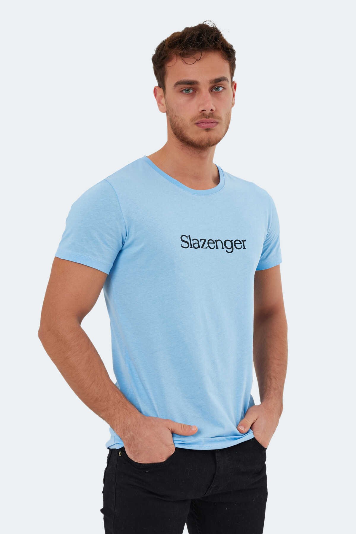 Slazenger - Slazenger SABE I Erkek T-Shirt Mavi