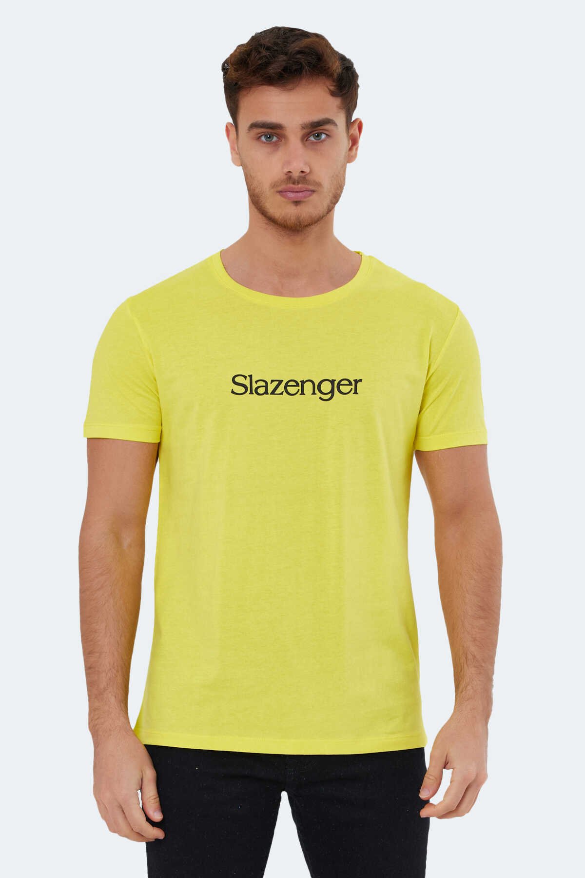 Slazenger - Slazenger SABE I Erkek T-Shirt Sarı