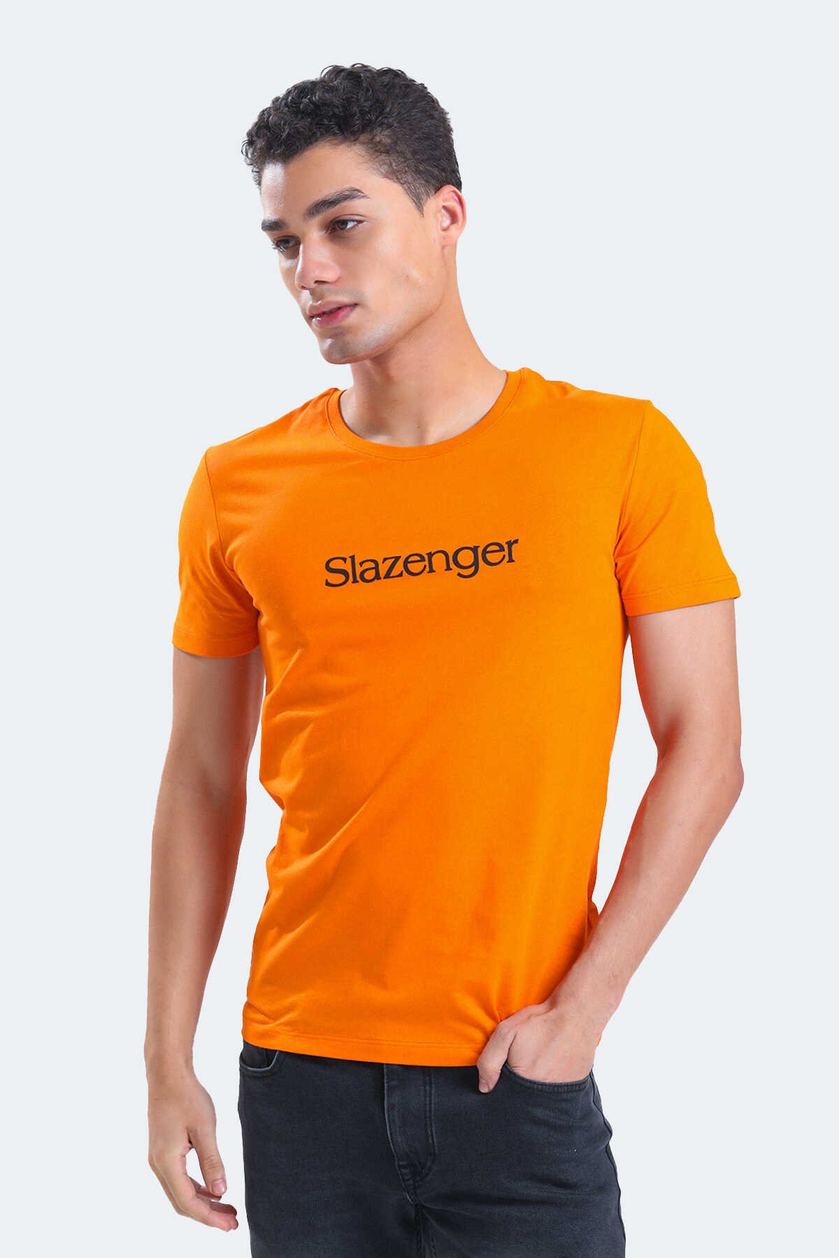 Slazenger - Slazenger SABE I Erkek T-Shirt Turuncu