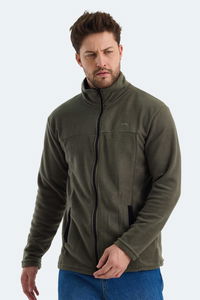 Slazenger - Slazenger SAFRANO I Erkek Fermuarlı Dik Yaka Cepli Haki Polar Slazenger - Slazenger SAFRANO I Erkek Fermuarlı Dik Yaka Cepli Haki Polar