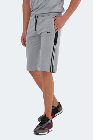 Slazenger SAKI IN Erkek Cepli Kapri Gri Şort 