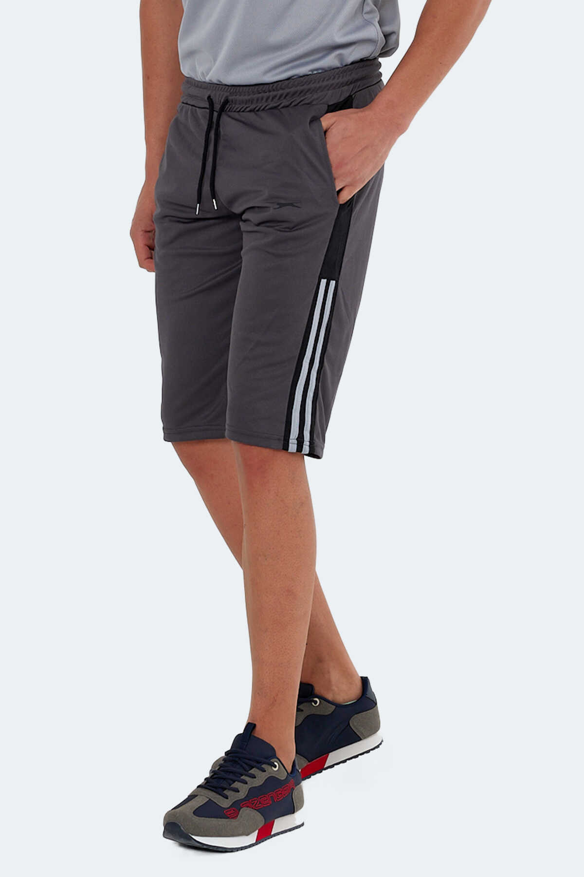 Slazenger - Slazenger SAKI Erkek Şort Koyu Gri