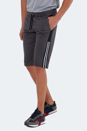Slazenger SAKI IN Erkek Cepli Kapri Koyu Gri Şort 