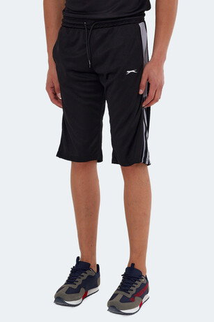 Slazenger SAKI IN Erkek Cepli Kapri Siyah Şort 