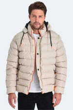 Slazenger - Slazenger SALINE Erkek Kapüşonlu Şişme Taş Gri Mont & Kaban Slazenger - Slazenger SALINE Erkek Kapüşonlu Şişme Taş Gri Mont & Kaban