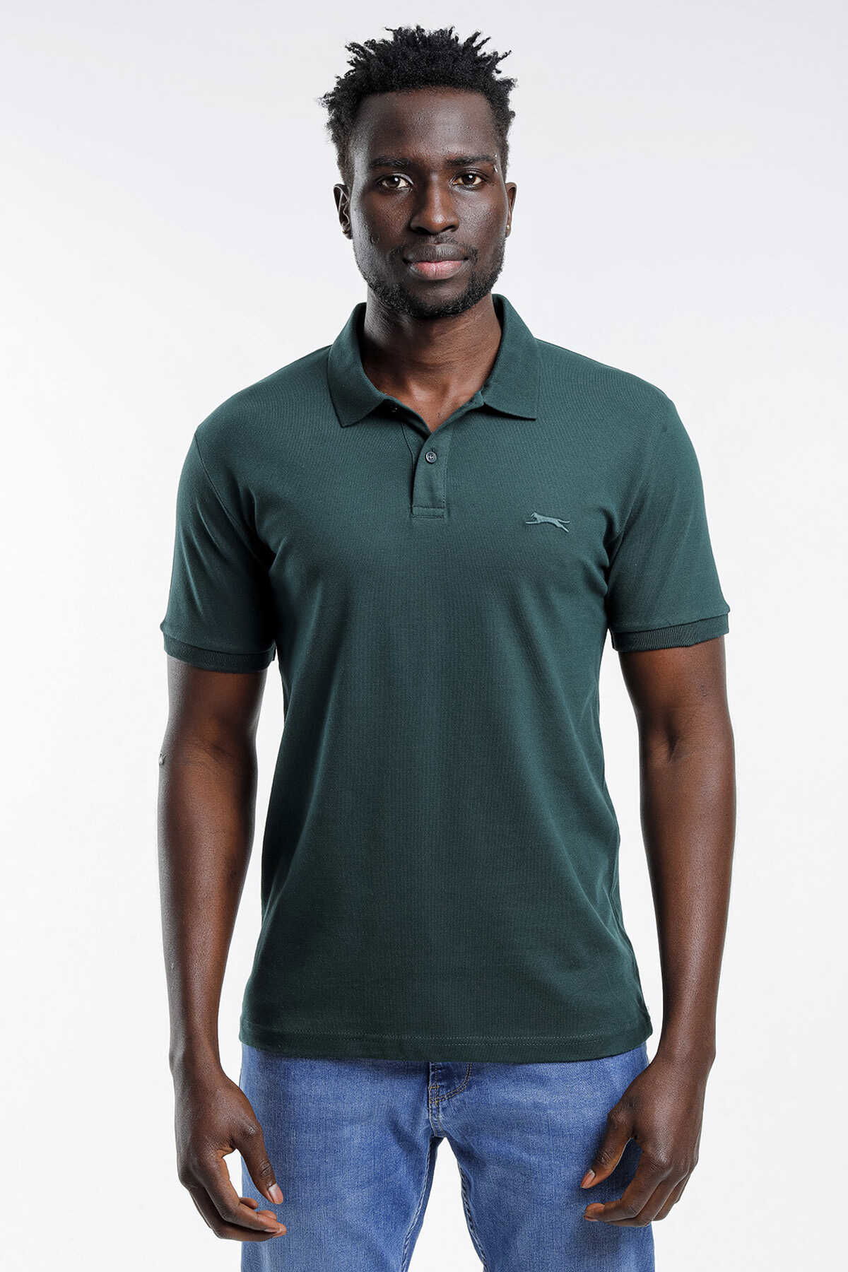 Slazenger - Slazenger SALVATOR Erkek Kısa Kol T-Shirt Koyu Yeşil