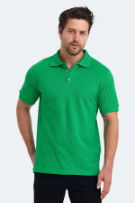 Slazenger - Slazenger SALVATOR IN Erkek Polo Yaka Yeşil Tişört