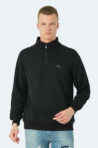 Slazenger - Slazenger SAMMY Erkek Dik Yaka Fermuarlı Siyah Sweatshırt Slazenger - Slazenger SAMMY Erkek Dik Yaka Fermuarlı Siyah Sweatshırt