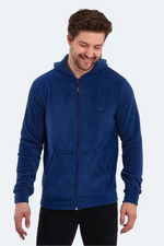 Slazenger - Slazenger SAMSON IN Erkek Fermuarlı Kapüşonlu Cepli Indigo Polar Slazenger - Slazenger SAMSON IN Erkek Fermuarlı Kapüşonlu Cepli Indigo Polar