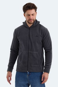 Slazenger - Slazenger SAMSON IN Erkek Fermuarlı Kapüşonlu Cepli Koyu Gri Polar Slazenger - Slazenger SAMSON IN Erkek Fermuarlı Kapüşonlu Cepli Koyu Gri Polar