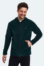 Slazenger - Slazenger SAMSON IN Erkek Fermuarlı Kapüşonlu Cepli Koyu Yeşil Polar Slazenger - Slazenger SAMSON IN Erkek Fermuarlı Kapüşonlu Cepli Koyu Yeşil Polar
