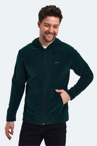 Slazenger - Slazenger SAMSON IN Erkek Fermuarlı Kapüşonlu Cepli Koyu Yeşil Polar Slazenger - Slazenger SAMSON IN Erkek Fermuarlı Kapüşonlu Cepli Koyu Yeşil Polar