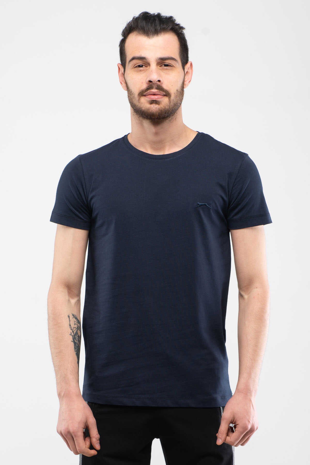 Slazenger - SANDER Erkek Kısa Kollu T-Shirt Lacivert