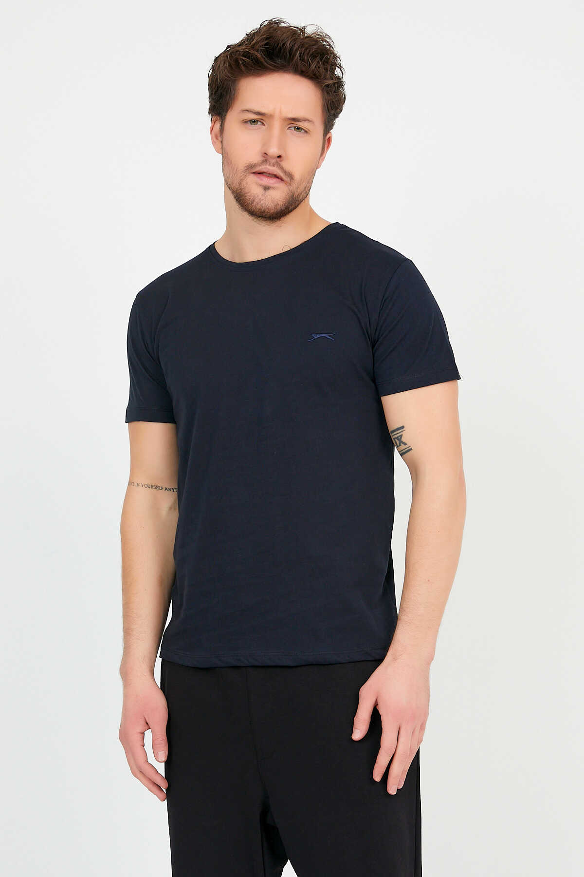 Slazenger SANDER KTN 3 lü Set Erkek Beyaz - Gri - Lacivert Tişört - 2