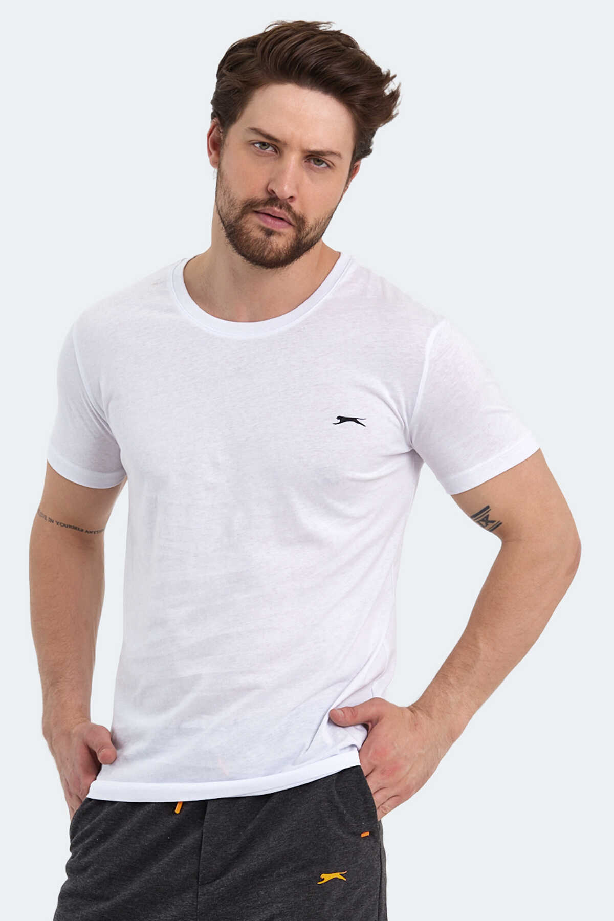 Slazenger SANDER KTN 3 lü Set Erkek Beyaz - Gri - Lacivert Tişört - 4