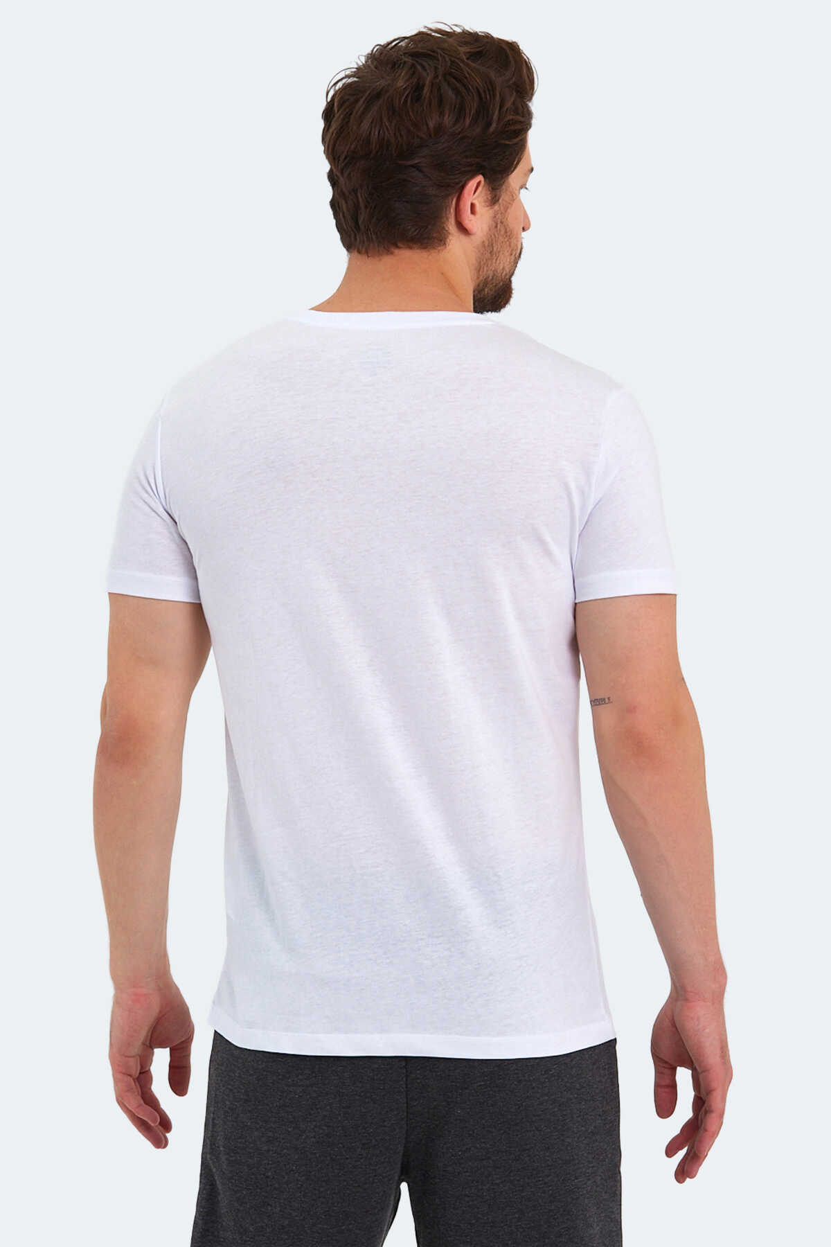 Slazenger SANDER KTN 3 lü Set Erkek Beyaz - Gri - Lacivert Tişört - 5