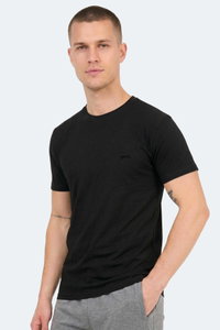 Slazenger - Slazenger SANDER KTN Erkek Siyah Tişört