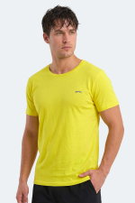 Slazenger - Slazenger SANDER KTN Erkek Açık Sarı Tişört