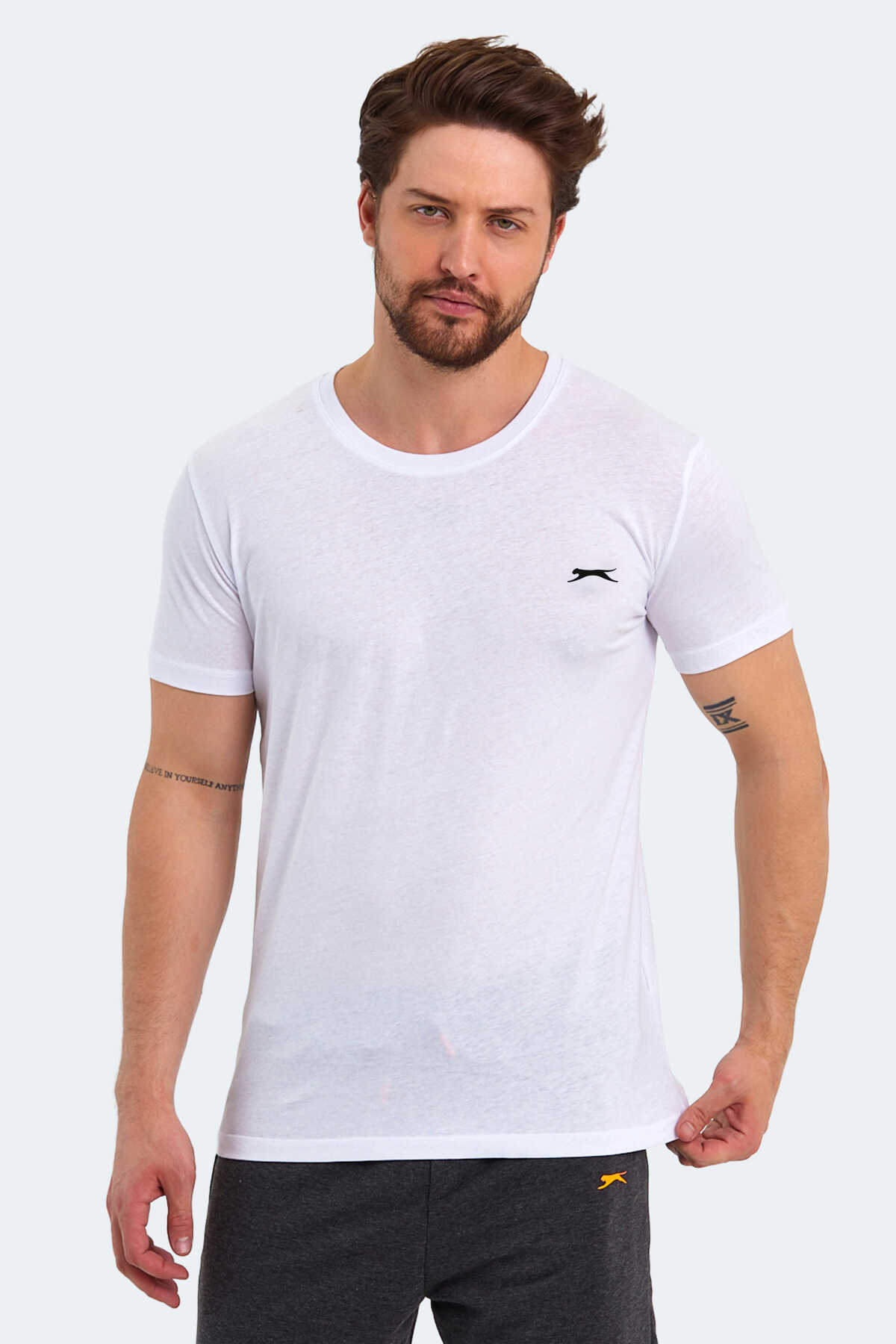 Slazenger - Slazenger SANDER KTN Erkek Beyaz Tişört Slazenger - Slazenger SANDER KTN Erkek Beyaz Tişört