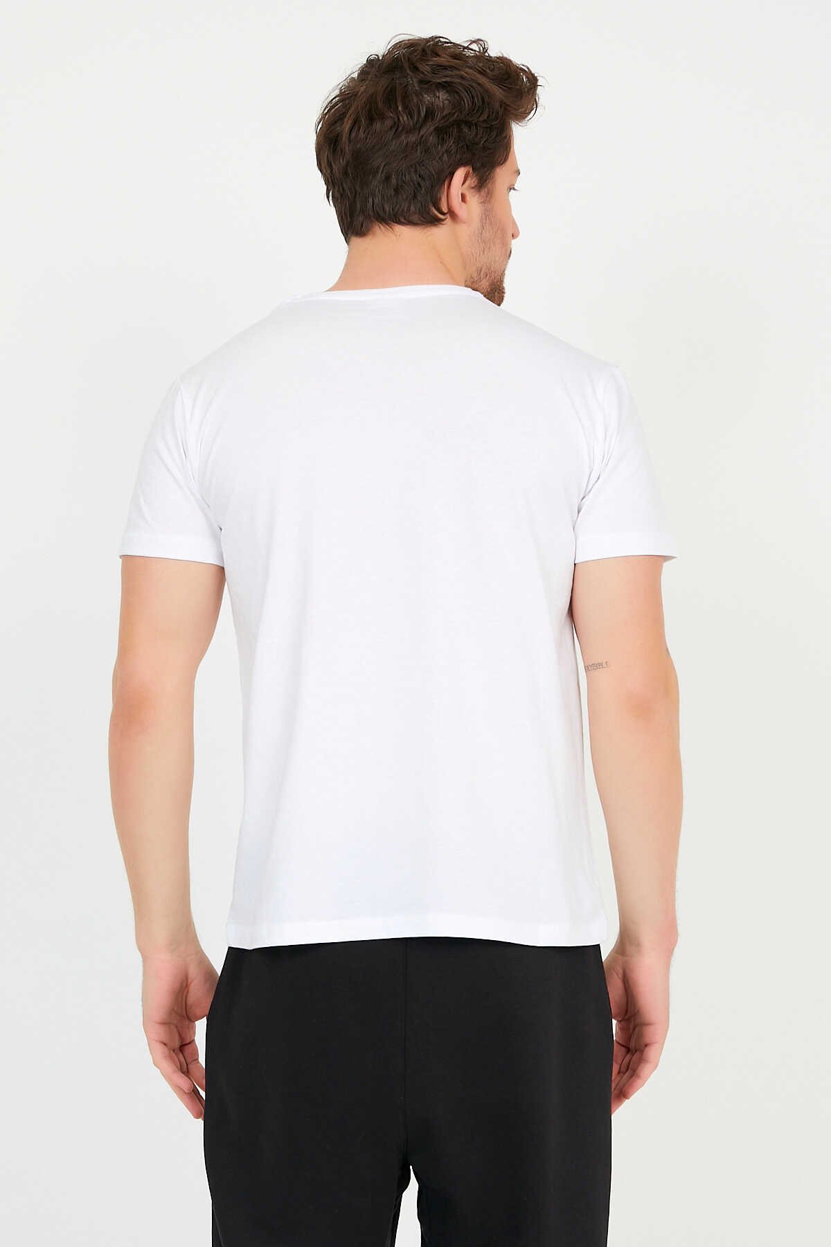 Slazenger SANDER KTN Erkek Kısa Kollu T-Shirt Beyaz