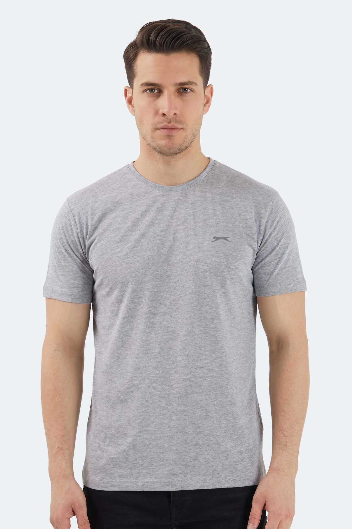 Slazenger - Slazenger SANDER KTN Erkek Gri Tişört