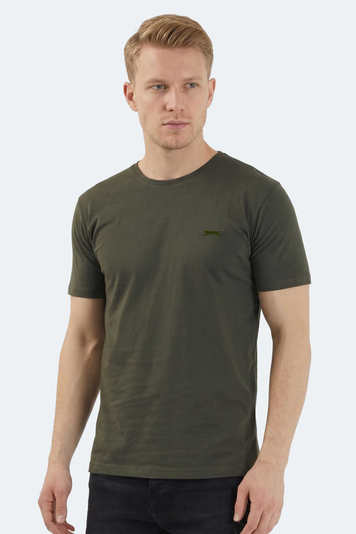 Slazenger - Slazenger SANDER KTN Erkek Haki Tişört