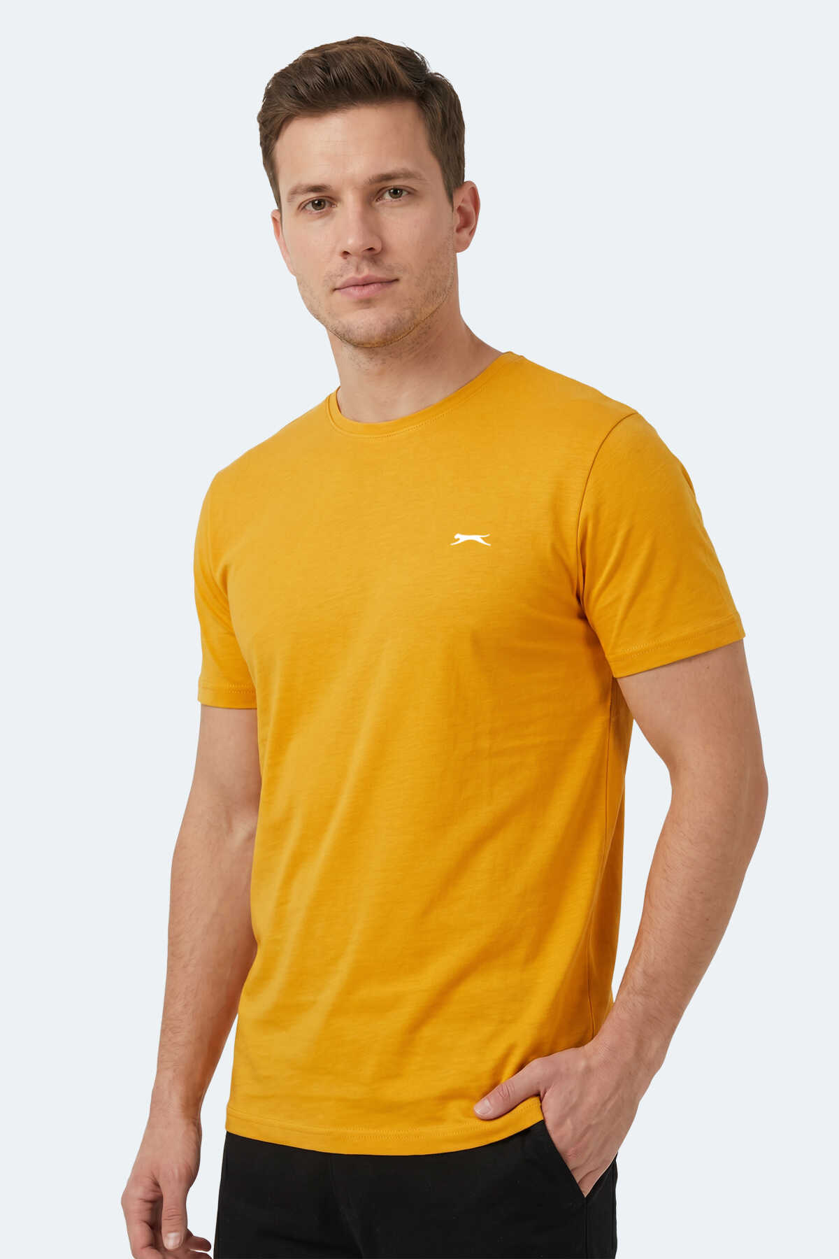 Slazenger - Slazenger SANDER KTN Erkek Hardal Tişört