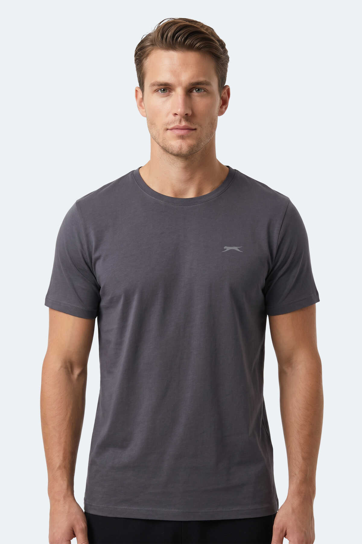 Slazenger - Slazenger SANDER KTN Erkek Antrasit Tişört