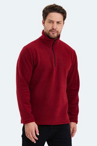 Slazenger - Slazenger SANNE IN Erkek Dik Yaka Fermuarlı Bordo Polar Slazenger - Slazenger SANNE IN Erkek Dik Yaka Fermuarlı Bordo Polar