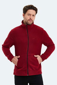 Slazenger - Slazenger SANSA Erkek Fermuarlı Dik Yaka Cepli Bordo Polar Slazenger - Slazenger SANSA Erkek Fermuarlı Dik Yaka Cepli Bordo Polar