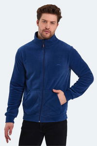 Slazenger - Slazenger SANSA Erkek Fermuarlı Dik Yaka Cepli Indigo Polar Slazenger - Slazenger SANSA Erkek Fermuarlı Dik Yaka Cepli Indigo Polar