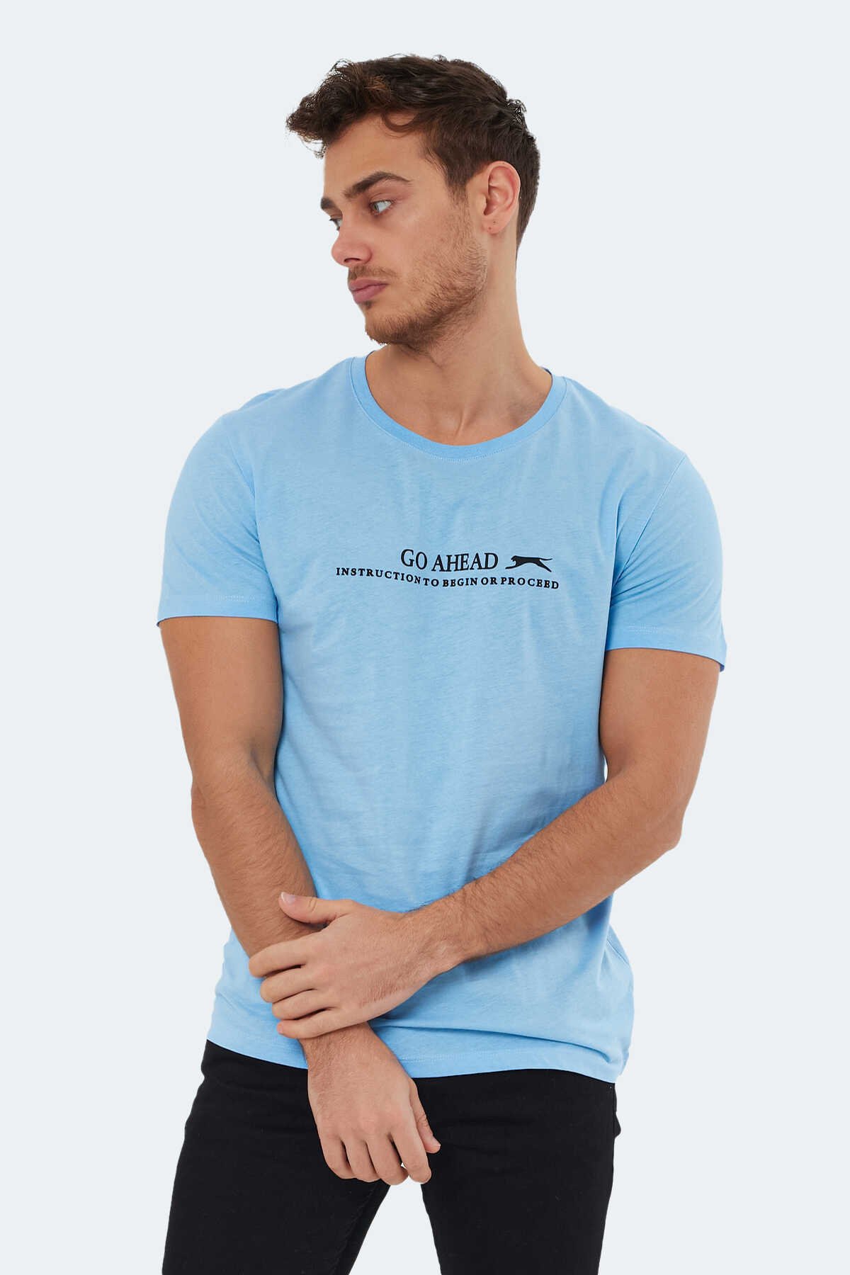 Slazenger SANYA I Erkek Kısa Kollu T-Shirt Mavi