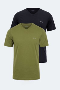 Slazenger - Slazenger SARGON 2 li Set Erkek Haki - Lacivert Tişört