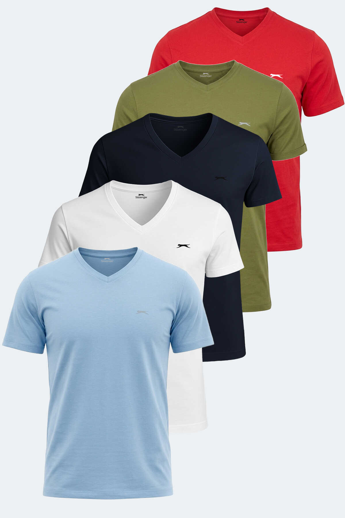 Slazenger - Slazenger SARGON 5 li Set Erkek Tişört