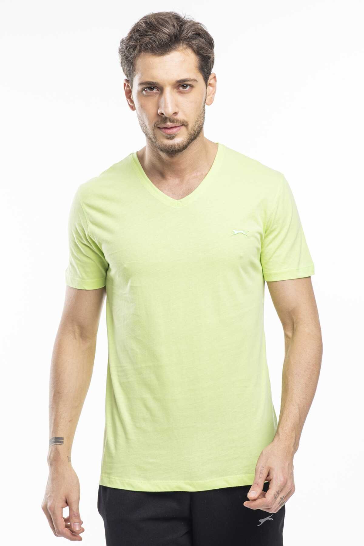 Slazenger - Slazenger SARGON Erkek Kısa Kol T-Shirt Açık Yeşil