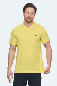 Slazenger - Slazenger SARGON KTN Erkek V Yaka Açık Sarı Tişört Slazenger - Slazenger SARGON KTN Erkek V Yaka Açık Sarı Tişört