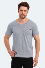 Slazenger - Slazenger SARGON KTN Erkek V Yaka Gri Tişört Slazenger - Slazenger SARGON KTN Erkek V Yaka Gri Tişört