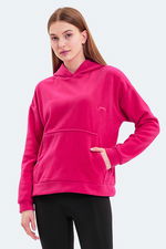 Slazenger - Slazenger SASSA IN Kadın Kapüşonlu Cepli Fuşya Polar Slazenger - Slazenger SASSA IN Kadın Kapüşonlu Cepli Fuşya Polar