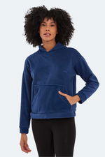 Slazenger - Slazenger SASSA IN Kadın Kapüşonlu Cepli Indigo Polar Slazenger - Slazenger SASSA IN Kadın Kapüşonlu Cepli Indigo Polar