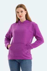 Slazenger - Slazenger SASSA IN Kadın Kapüşonlu Cepli Mor Polar Slazenger - Slazenger SASSA IN Kadın Kapüşonlu Cepli Mor Polar