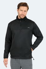 Slazenger - Slazenger SATU Erkek Dik Yaka Fermuarlı Siyah Sweatshırt Slazenger - Slazenger SATU Erkek Dik Yaka Fermuarlı Siyah Sweatshırt