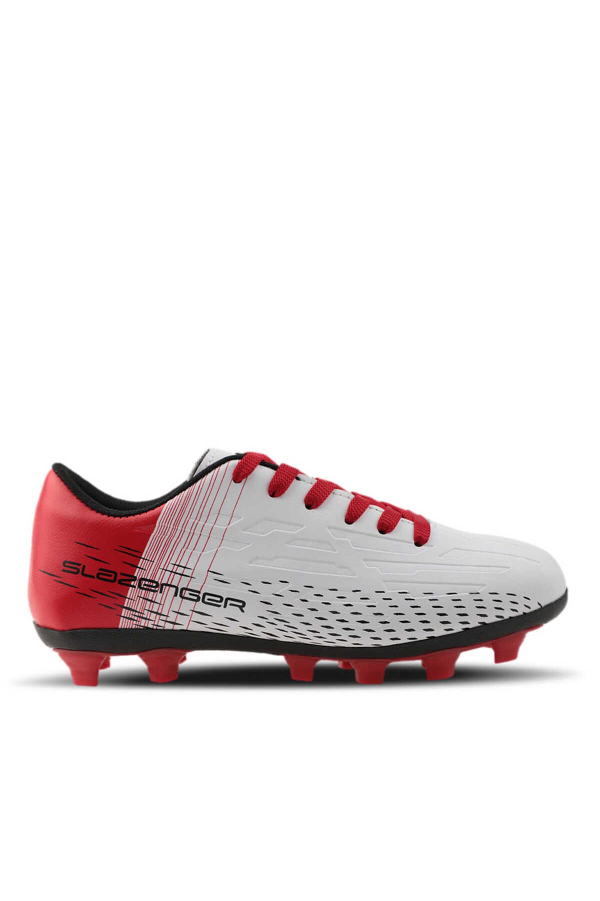 Slazenger - Slazenger SCORE I KR Futbol Erkek Krampon Ayakkabı Beyaz / Kırmızı