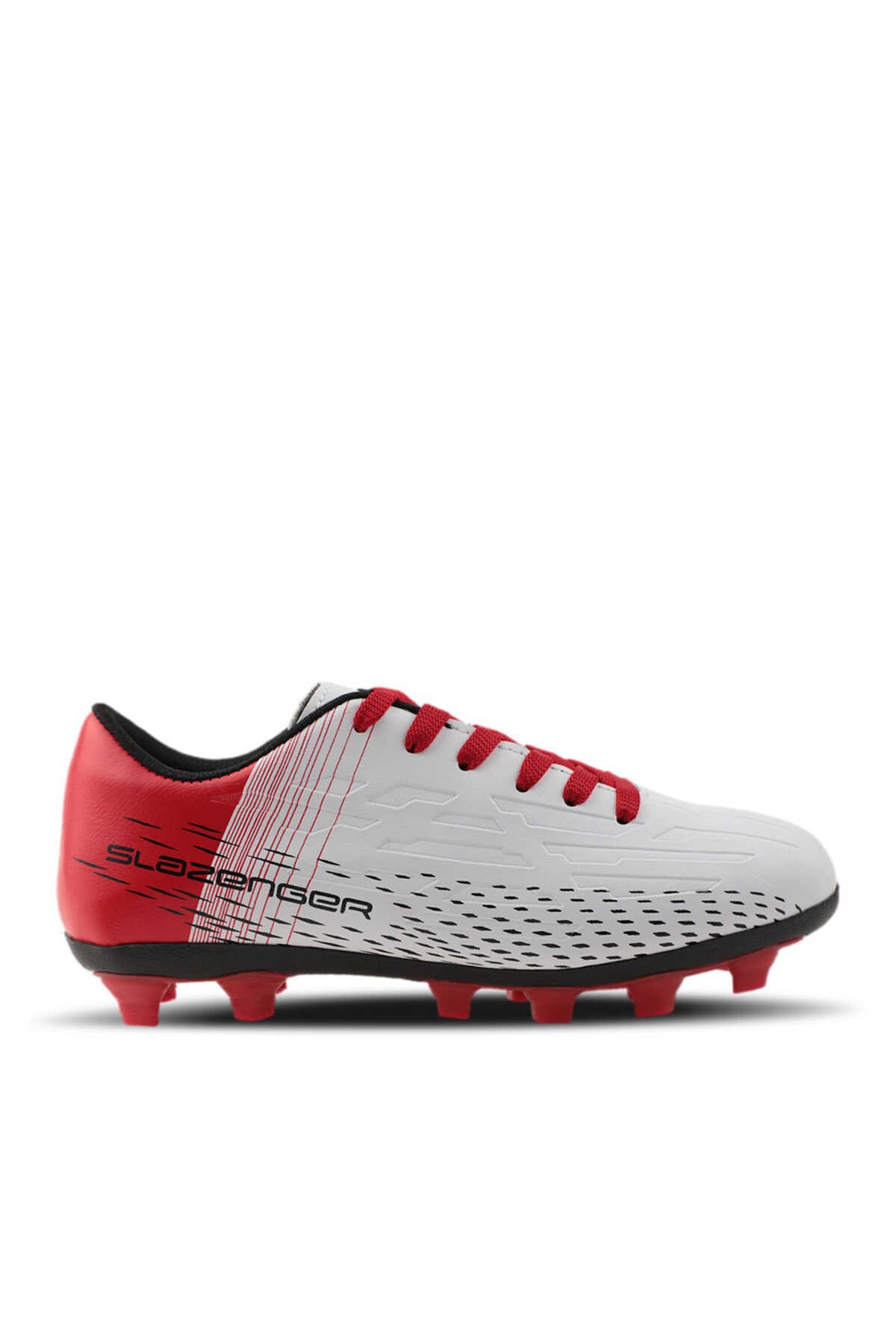 Slazenger - SCORE I KRP Futbol Erkek Çocuk Krampon Ayakkabı Beyaz / Kırmızı