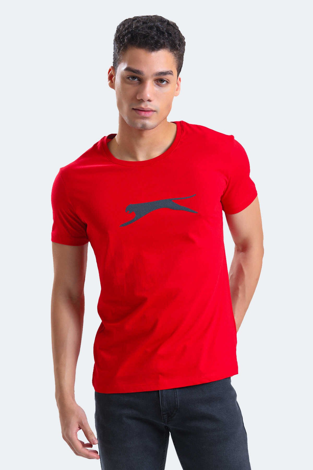 Slazenger - Slazenger SECTOR I Erkek Kısa Kol T-Shirt Kırmızı