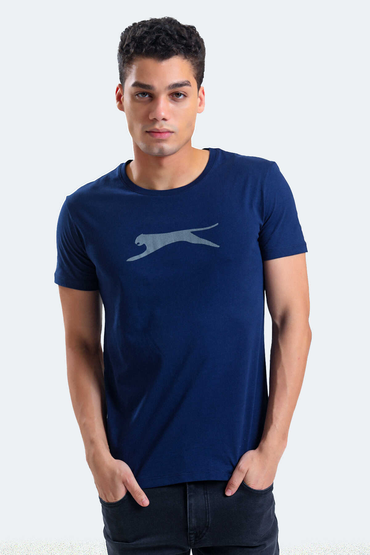 Slazenger - Slazenger SECTOR I Erkek Kısa Kol T-Shirt Lacivert